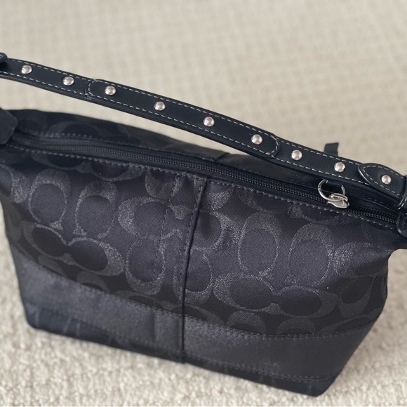 Coach Handbags - FLASH. SALE (price as marked). Black subtly sparkly Coach bag DISCOUNTED SHP.